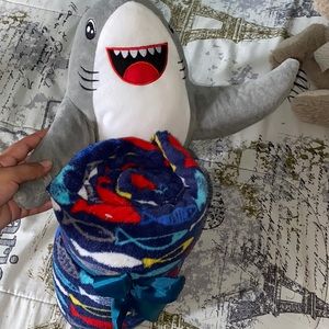 Shark plush with blanket